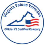 A logo of the official v 3 certified company.
