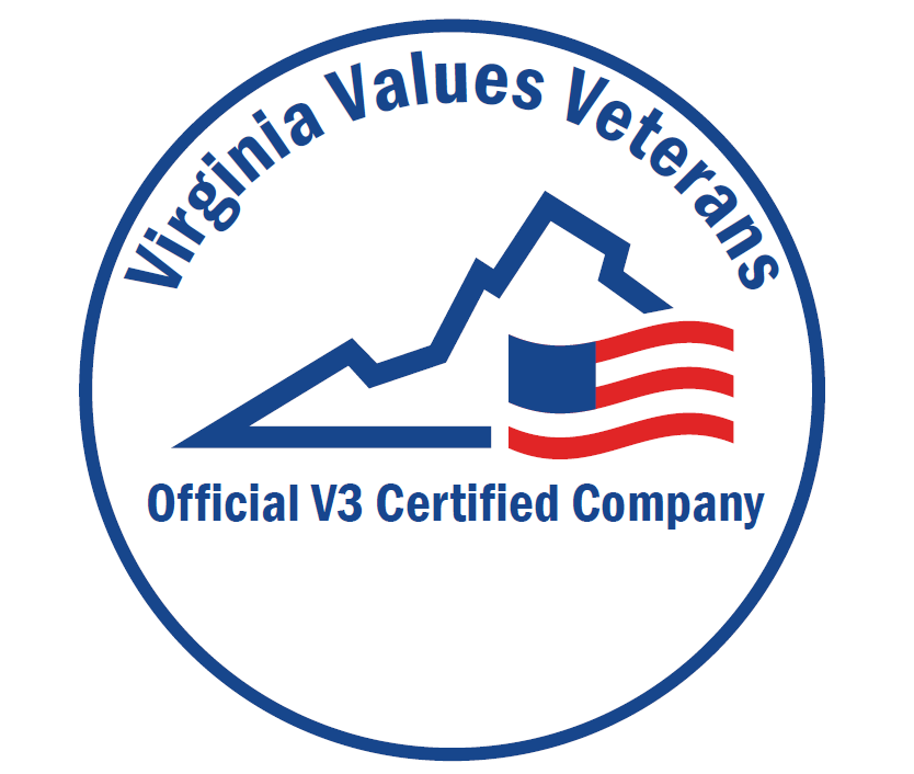 A logo of the official v 3 certified company.