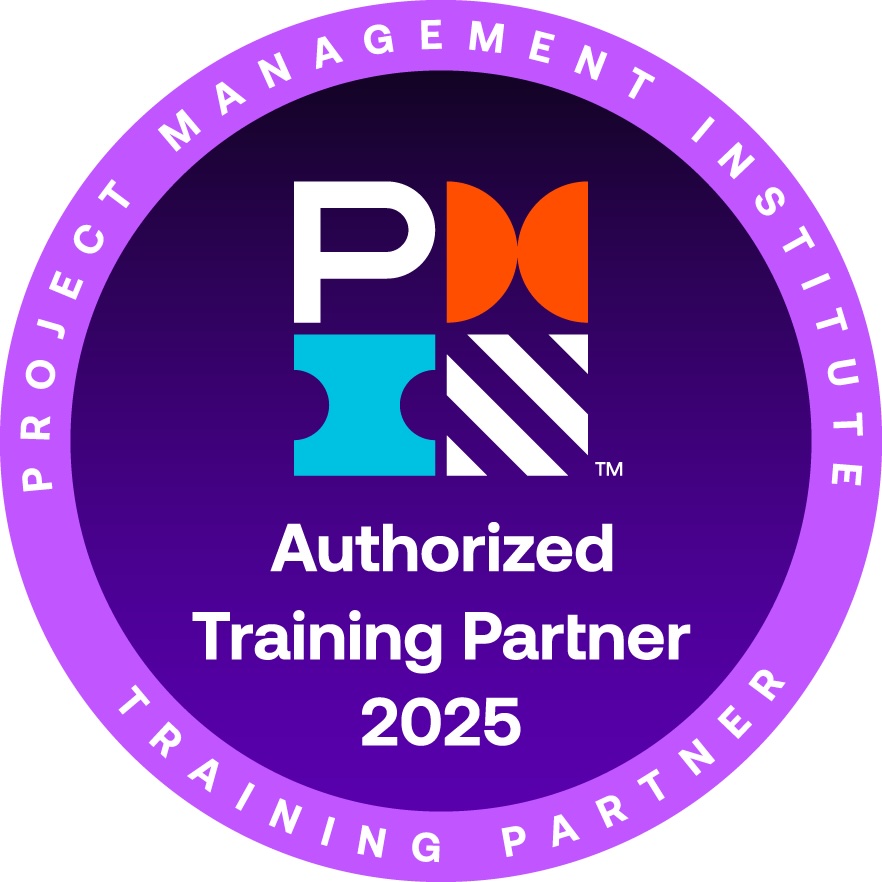 PMI Authorized Training Partner 2025 badge.